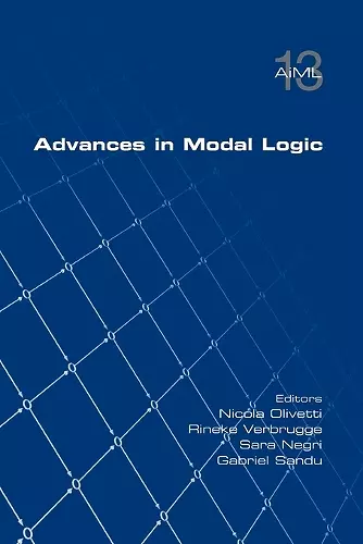 Advances in Modal Logic, Volume 13 cover