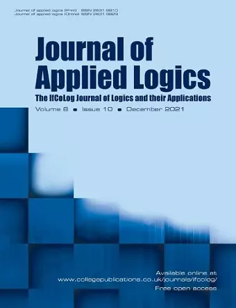 Journal of Applied Logics - IfCoLog Journal of Logics and their Applications. Volume 8, number 10, December 2021 cover