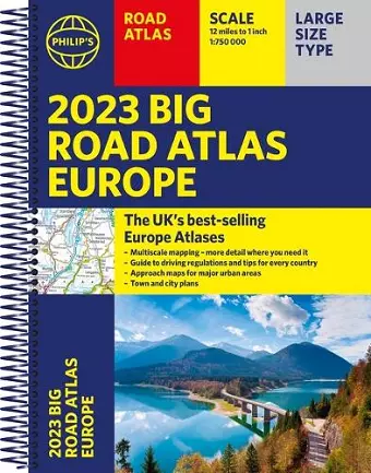 2023 Philip's Big Road Atlas Europe cover