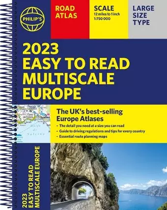 2023 Philip's Easy to Read Multiscale Road Atlas Europe cover