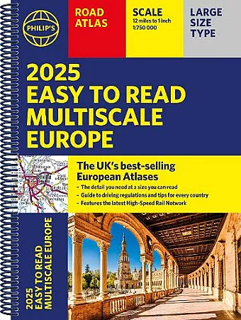 2025 Philip's Easy to Read Multiscale Road Atlas Europe cover