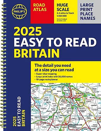 2025 Philip's Easy to Read Road Atlas of Britain cover