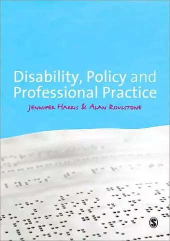 Disability, Policy and Professional Practice cover