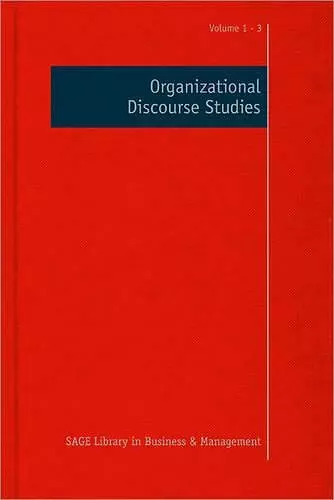 Organizational Discourse Studies cover