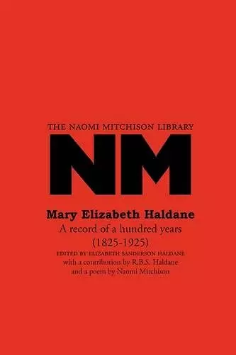 Mary Elizabeth Haldane cover