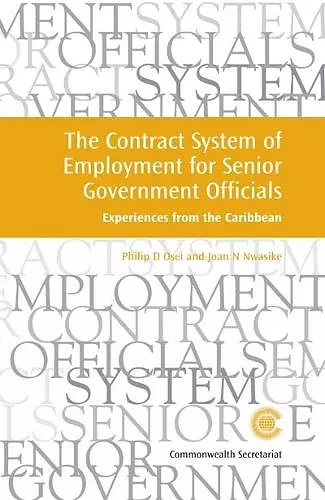 The Contract System of Employment for Senior Government Officials cover