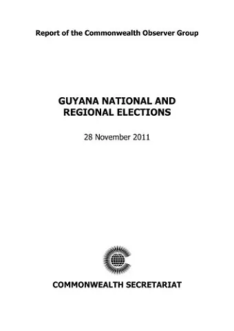 Guyana National and Regional Elections, 28 November 2011 cover