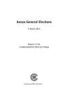 Kenya General Elections, 4 March 2013 cover