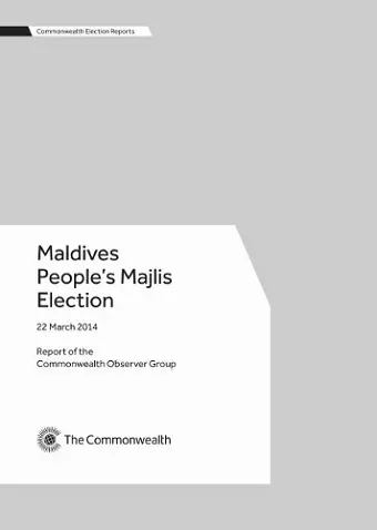 Maldives People's Majlis Election, 22 March 2014 cover