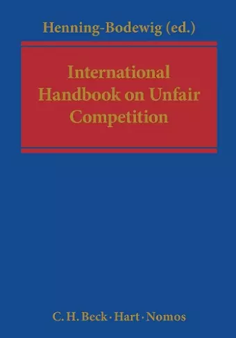 International Handbook on Unfair Competition cover