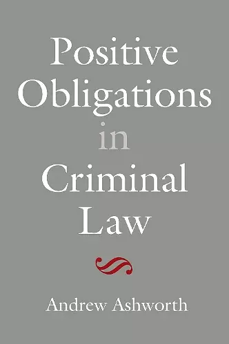 Positive Obligations in Criminal Law cover