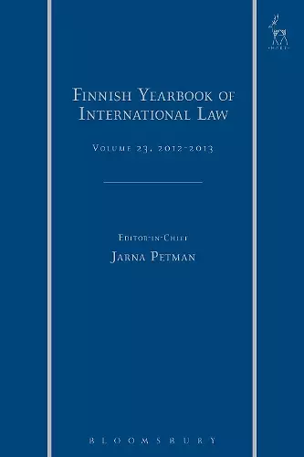 Finnish Yearbook of International Law, Volume 23, 2012-2013 cover