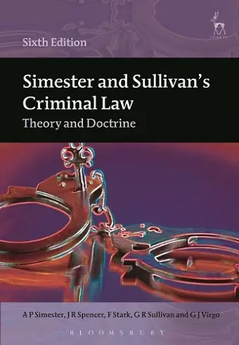 Simester and Sullivan's Criminal Law cover