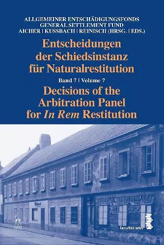 Decisions of the Arbitration Panel for In Rem Restitution, Volume 7 cover