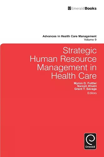 Strategic Human Resource Management in Health Care cover