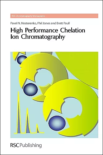 High Performance Chelation Ion Chromatography cover