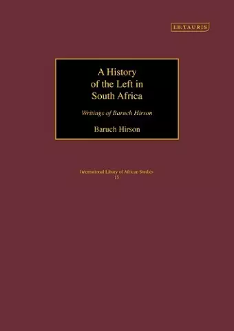 A History of the Left in South Africa cover