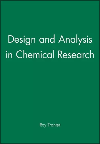 Design and Analysis in Chemical Research cover