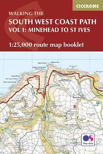 South West Coast Path Map Booklet - Vol 1: Minehead to St Ives cover