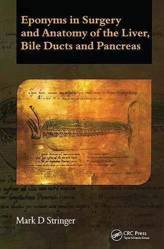 Eponyms in Surgery and Anatomy of the Liver, Bile Ducts and Pancreas cover