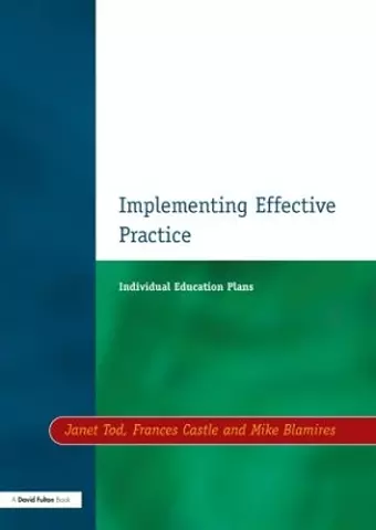 Individual Education Plans Implementing Effective Practice cover