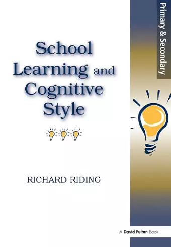 School Learning and Cognitive Styles cover