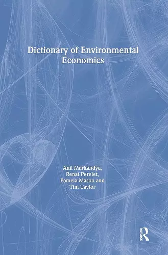 Dictionary of Environmental Economics cover