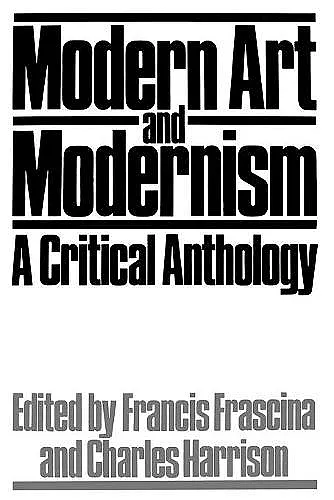 Modern Art and Modernism cover