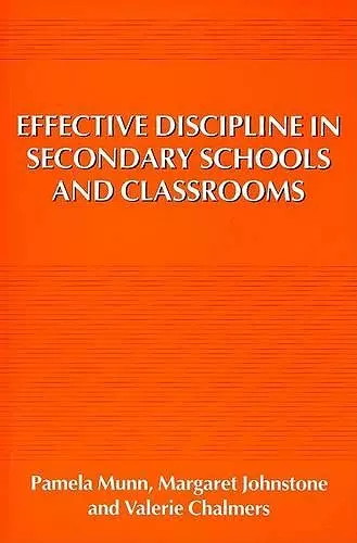 Effective Discipline in Secondary Schools and Classrooms cover