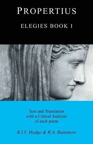 Propertius: Elegies I cover