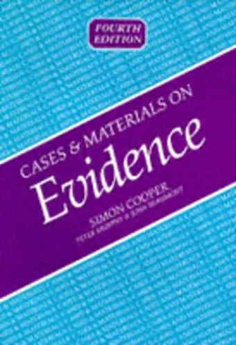 Cases and Materials on Evidence cover