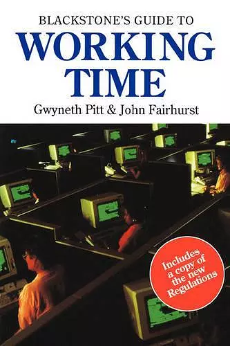 Blackstone's Guide to Working Time cover