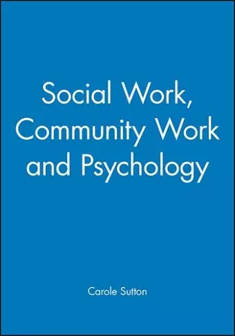 Social Work, Community Work and Psychology cover