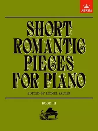 Short Romantic Pieces for Piano, Book III cover