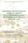Memorias cronológicas sobre el origen de la representación de comedias en España (año de 1785) cover