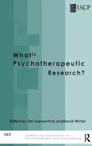 What is Psychotherapeutic Research? cover