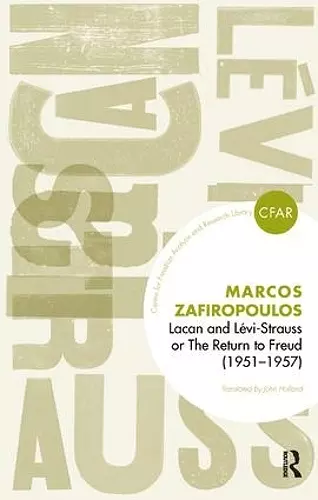 Lacan and Levi-Strauss or The Return to Freud (1951-1957) cover