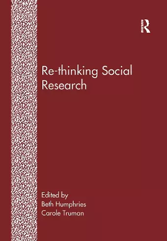 Re-Thinking Social Research cover