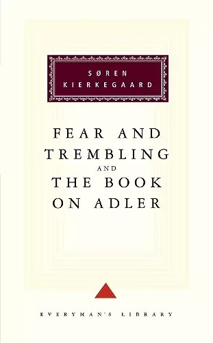 The Fear And Trembling And The Book On Adler cover