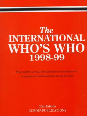 Intl Whos Who 1998-99 cover