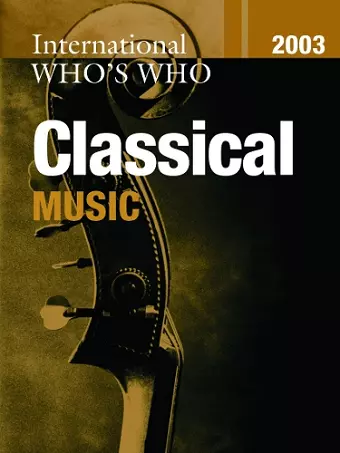 International Who's Who in Classical Music/Popular Music 2003 Set cover