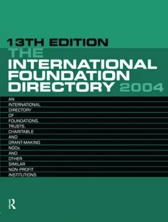The International Foundation Directory 2004 cover