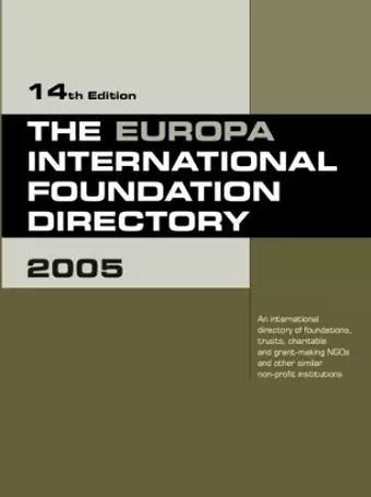 The Europa International Foundation Directory 2005 cover