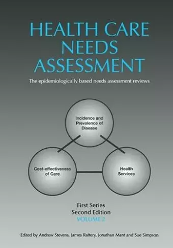 Health Care Needs Assessment, First Series, Volume 2, Second Edition cover