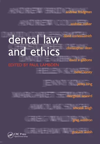 Dental Law and Ethics cover