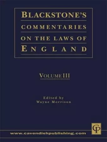 Blackstone's Commentaries on the Laws of England Volumes I-IV cover