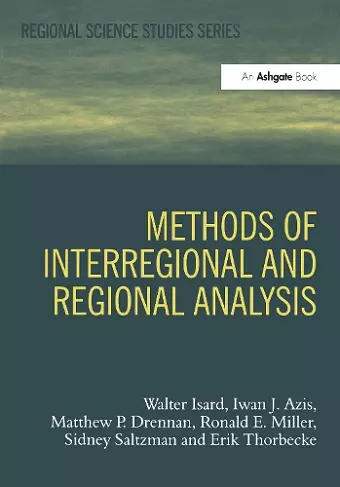 Methods of Interregional and Regional Analysis cover