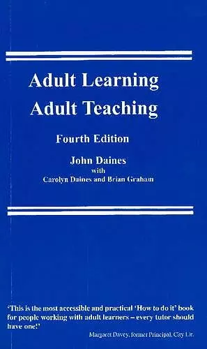 Adult Learning, Adult Teaching cover