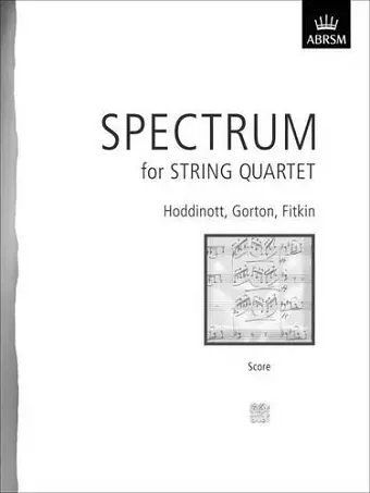 Spectrum for String Quartet, Score cover