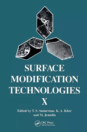 Surface Modification Technologies X cover